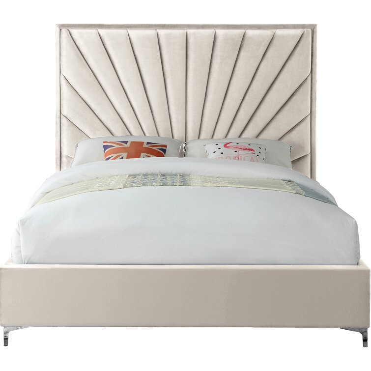 Manila upholstered low profile platform outlet bed